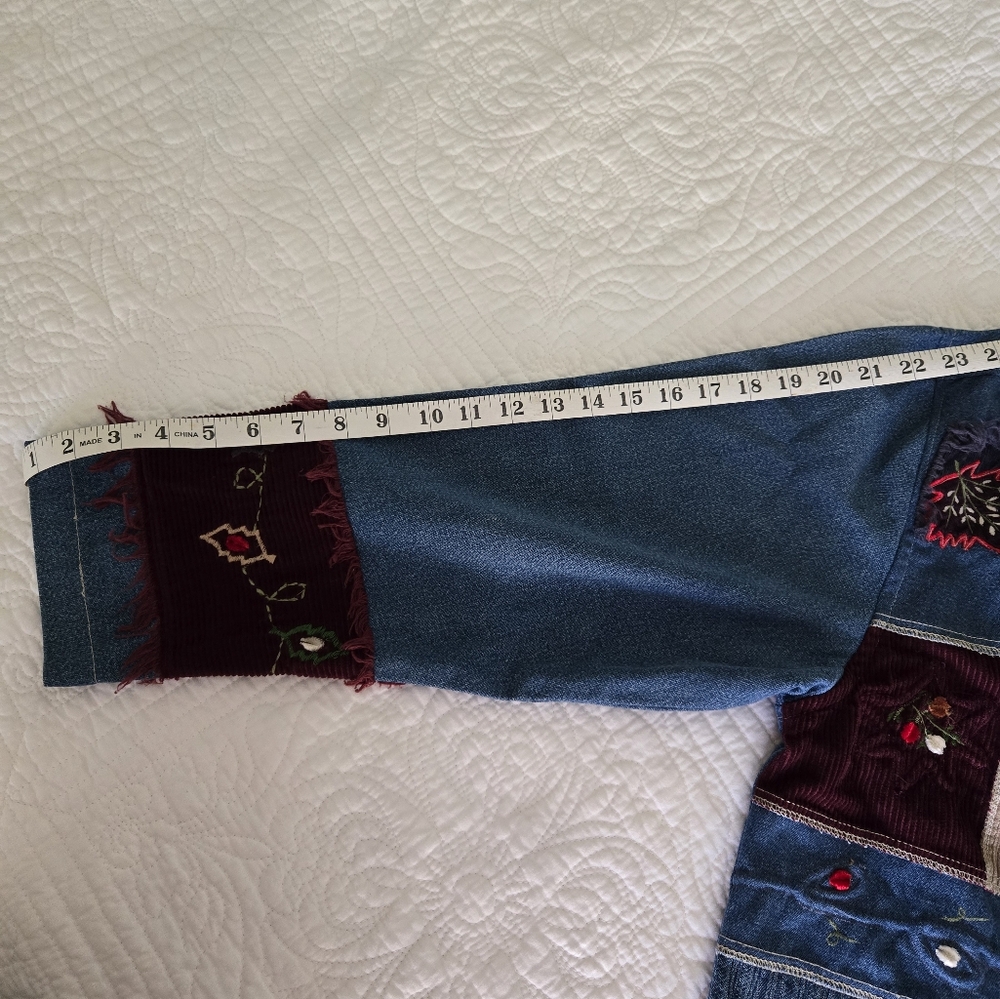 Fall Patchwork Denim Jacket - Picture 8 of 10